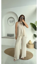 Karmen Keten Takım Krem 51182