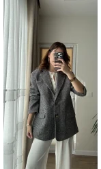 Kaşe Ceket Açık Antrasit