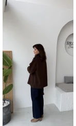 Katy Bağlamalı Trenç - Acı Kahve - Kod: 7651