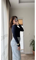 Kayık Yaka Oys Body Lacivert