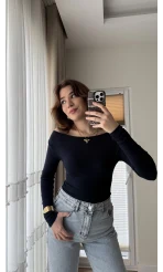 Kayık Yaka Oys Body Lacivert