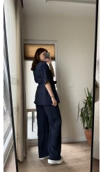 Kemdın Kısa Kollu Modal Kumaşlı Takım Lacivert