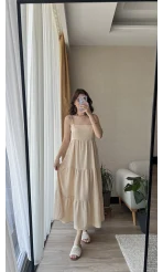 Keten Kat Kat Elbise Krem