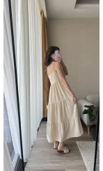 Keten Kat Kat Elbise Krem