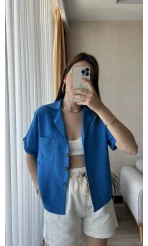 Keten Mavi Gömlek