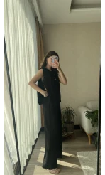 Keten Siyah Yandan Bağlamalı takım