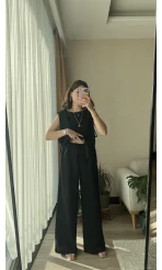 Keten Siyah Yandan Bağlamalı takım