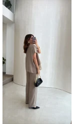 Kierra Bluz Pantolon Takım - Vizon - Kod: 51420