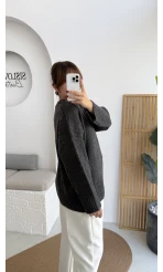 Kierra Örgü Kazak - Antrasit