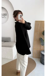 Kierra Örgü Kazak - Siyah