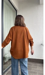 Kiremit Kadife Gömlek