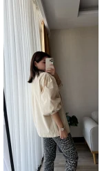 Kısa Balon Kol Trenç