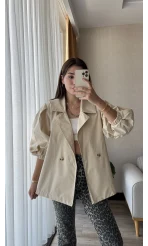 Kısa Balon Kol Trenç