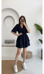 Kısa Elbise Lacivert - 3014