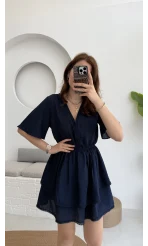 Kısa Elbise Lacivert - 3014