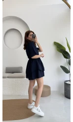 Kısa Elbise Lacivert - 3014