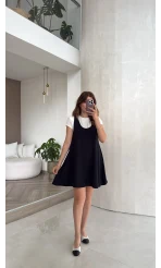 Kısa Kol T-Shirt Mini Elbise Takım - Lacivert - Kod: 4153