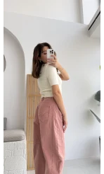 Kısa Kollu Triko Ekru Kod: 9037