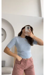 Kısa Kollu Triko Mavi Kod: 9037
