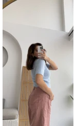 Kısa Kollu Triko Mavi Kod: 9037