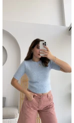 Kısa Kollu Triko Mavi Kod: 9037
