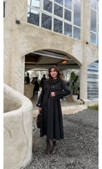 Kloş Elbise Ceket Takım - Denim Mavisi - Kod: 8915