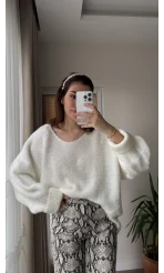 Kolları Katlamalı Ekru Kazak