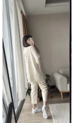 Krem Müslin Kumaş Kimono