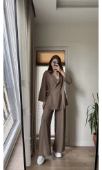 Krinkıl Viskon Kimono Takım Kahve (KOD: 51109)