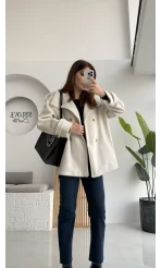 Kuruvaze Kısa Kuşaklı Kaban - Taş - Kod: 7676