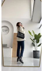 Kuruvaze Kısa Kuşaklı Kaban - Taş - Kod: 7676