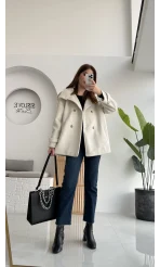 Kuruvaze Kısa Kuşaklı Kaban - Taş - Kod: 7676