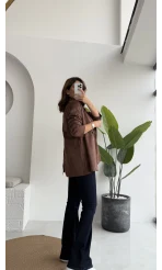 Kuşaklı Süet Trençkot - Kahve