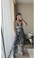 Lacivert Sırt Detay Tulum