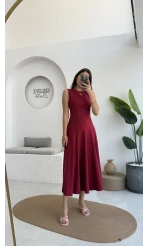Lav Elbise Bordo - 35431