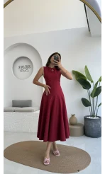 Lav Elbise Bordo - 35431