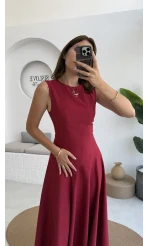 Lav Elbise Bordo - 35431