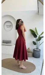 Lav Elbise Bordo - 35431