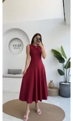 Lav Elbise Bordo - 35431