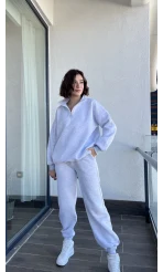Lawla Gri Fermuarlı Sweat Takım