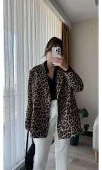 Leopar Blazer Ceket