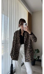 Leopar Blazer Ceket