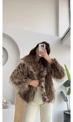 Leopar Kürk - Kahverengi - KOD:7037