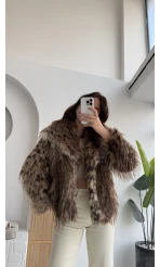 Leopar Kürk - Kahverengi - KOD:7037