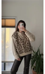 Leoparlı Süveter