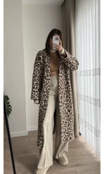 Leoparlı Uzun Hırka