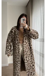 Leoparlı Uzun Hırka