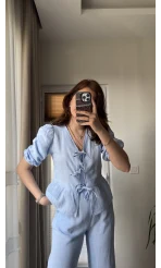 Levu Bağlamalı Takım - BEBE MAVİSİ