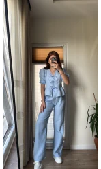 Levu Bağlamalı Takım - BEBE MAVİSİ