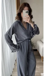 Libby Gofre Antrasit Takım